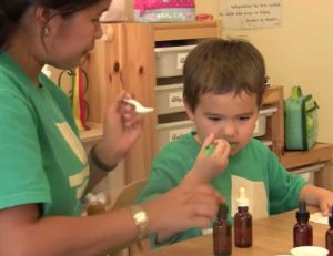 Tasting Bottles Montessori Program Education Sensory Activity