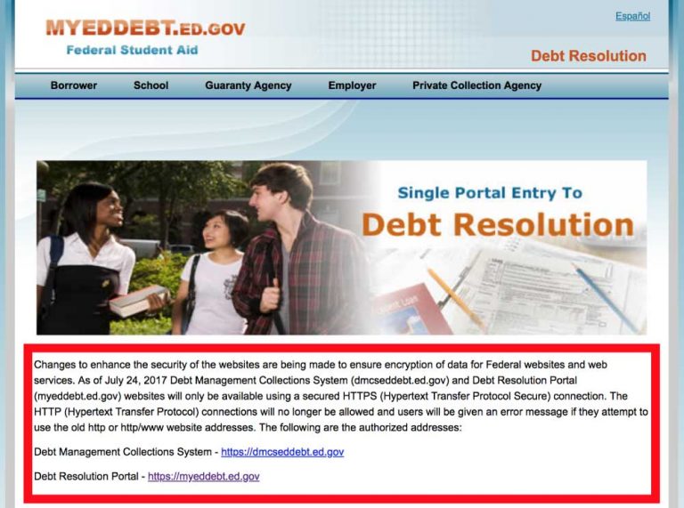 MyEdDebt.gov Debt Resolution Portal for Defaulted Student Loans and Grants