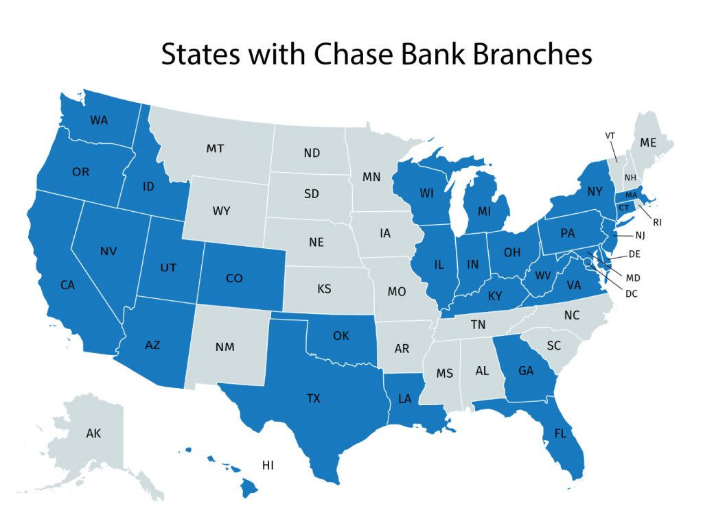 Chase Bank Branch Locations by State