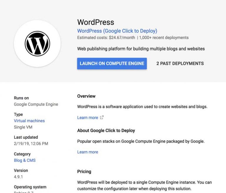 WordPress Migration to Google Cloud Platform